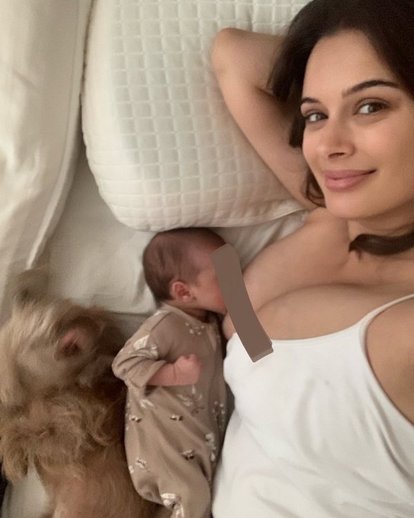 Evelyn Sharma's breastfeeding photo for which she was trolled on social media in January 2022