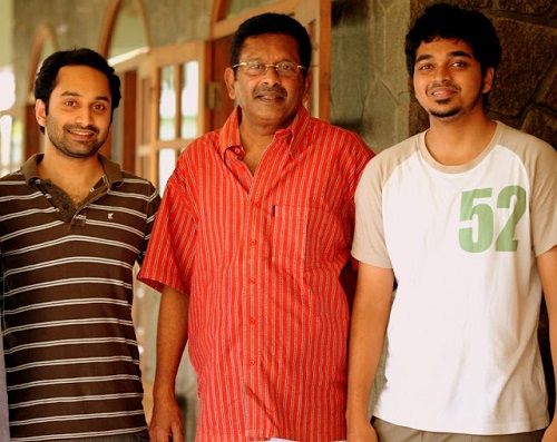 Fahadh Faasil with his father and brother
