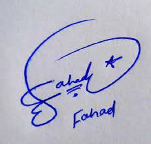 Fahadh Faasil's autograph