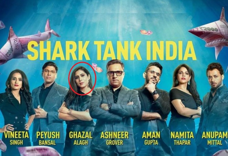 Ghazal Alagh on the Shark Tank India poster
