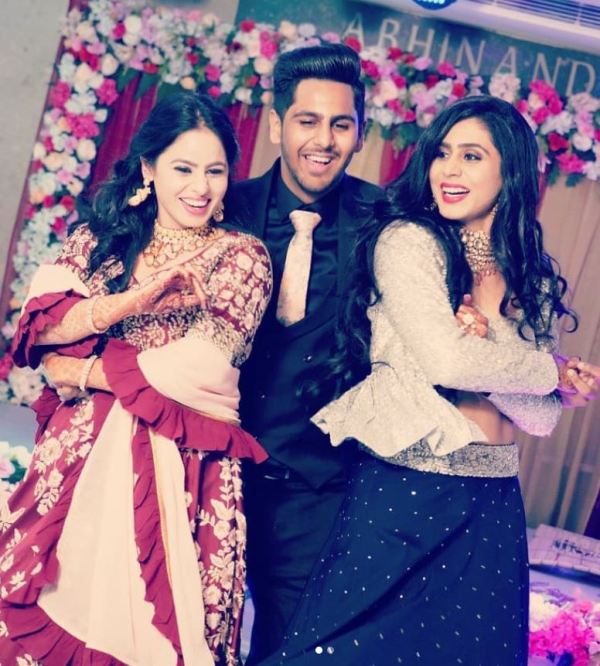 Ghazal Alagh with her sister and brother