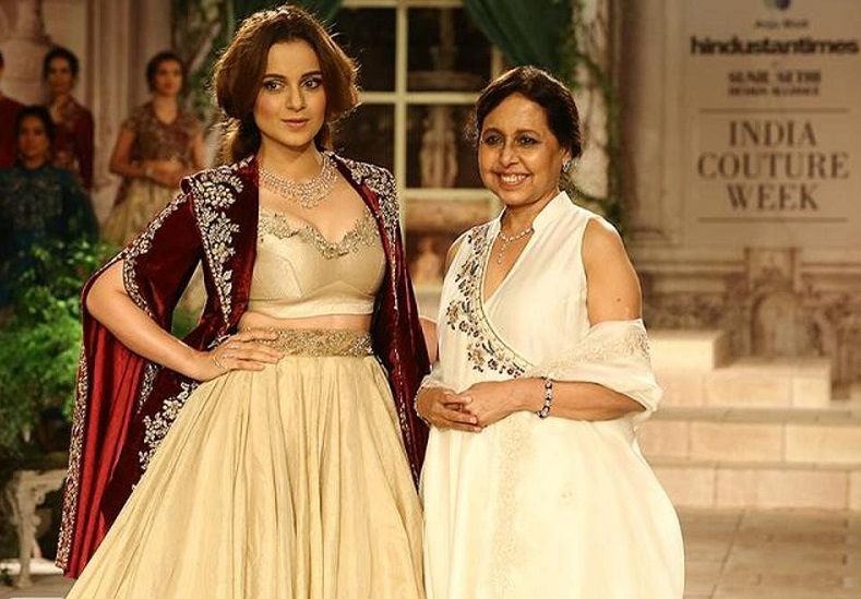 Kangana Ranaut and Anju Modi at India Couture week