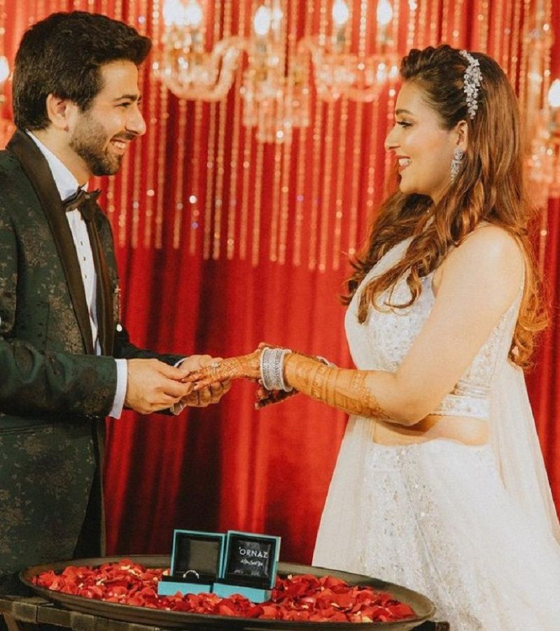 Kapil and Mansi during their engagement