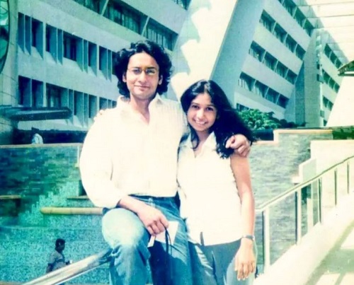 Kaushik Mukherjee with his sister