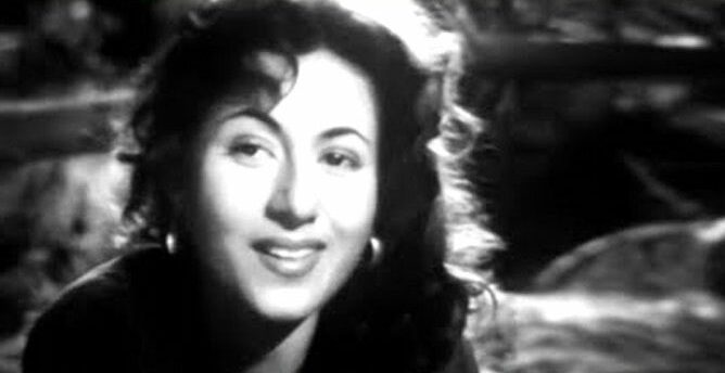 Madhubala in Sandhya's song 'Bol Papihe Bol Kaun Hai Tera Chitchor' from the film Tarana (1951)