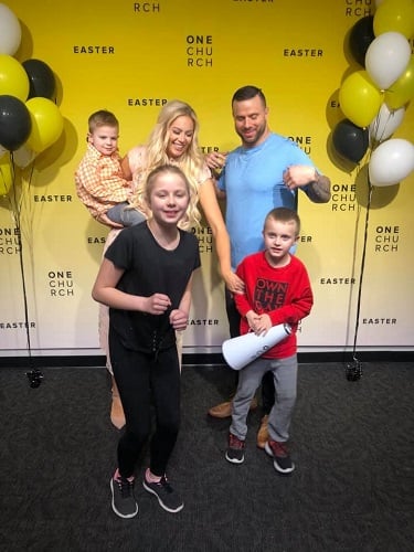 Shaylyn Ford with her husband and children