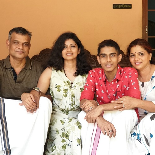 Shruthi Rajanikanth with her family