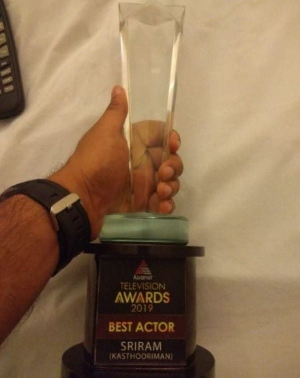Sreeram wins the Asianet television awards for Best Actor