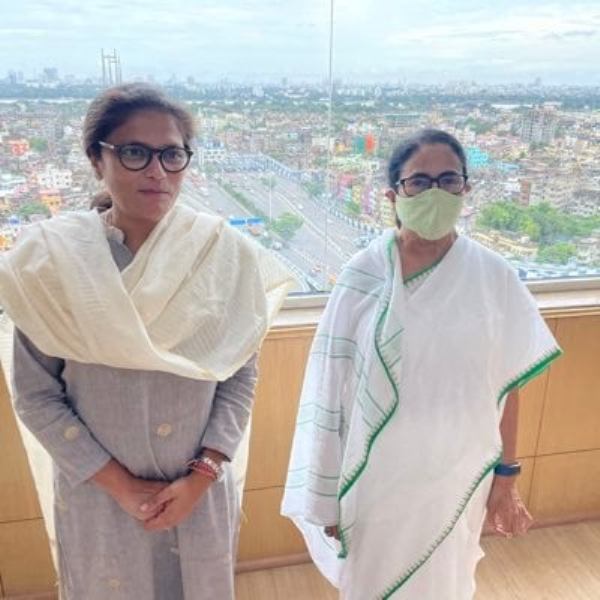 Sushmita Dev with Mamata Banerjee
