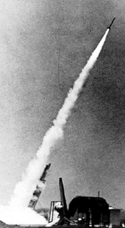 The first rocket launch of India at Thumba