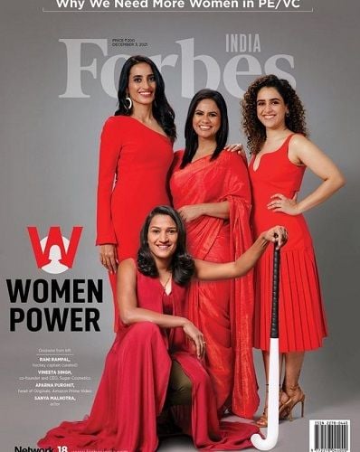 Vineeta Singh featured on the cover of Forbes magazine