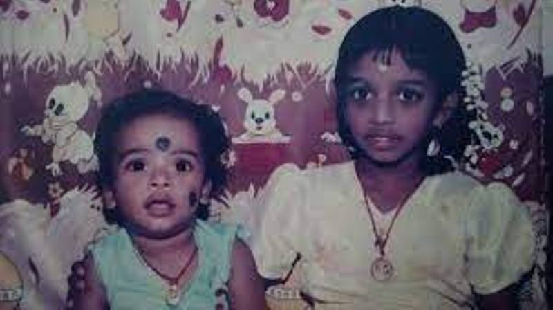 A childhood picture of Rameshbabu Praggnanandhaa with his sister
