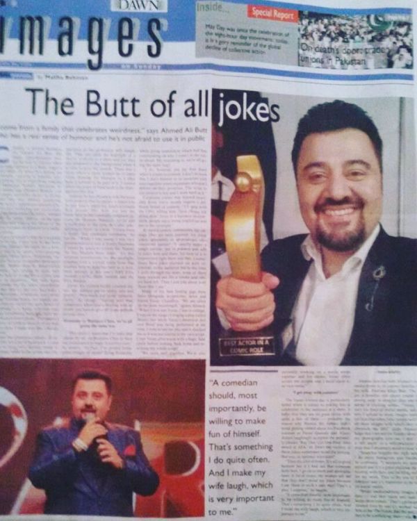 Ahmad Ali Butt featured in newspaper