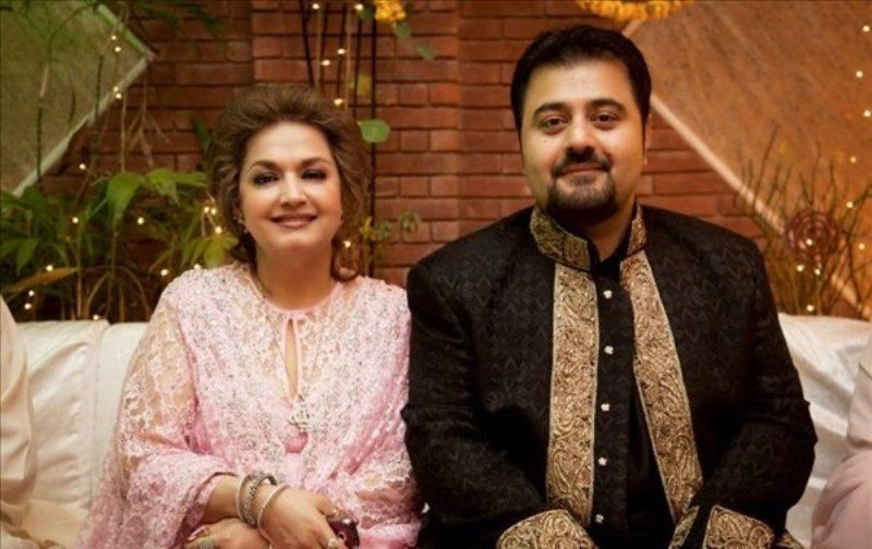 Ahmad Ali Butt with his mother, Zil-e-Huma
