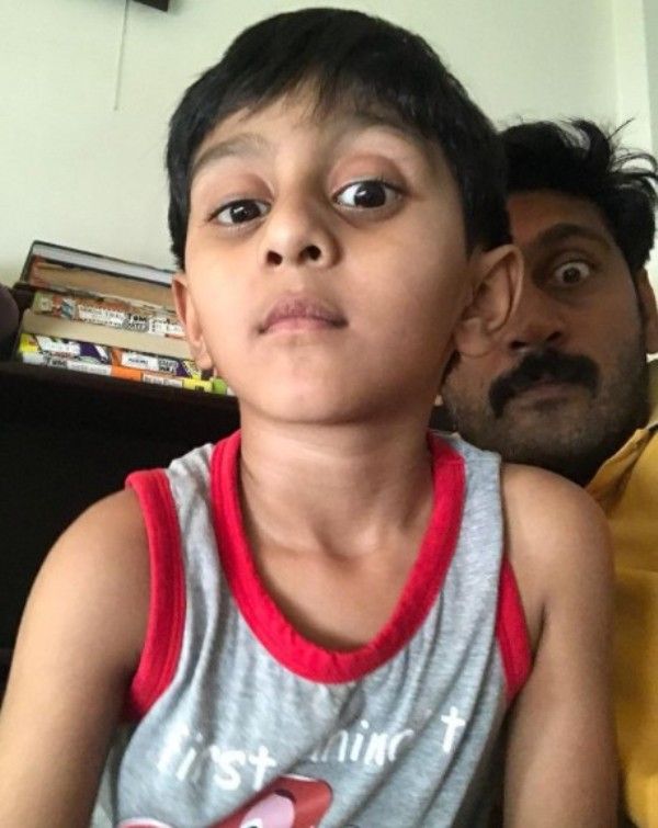 Ajay with his son Dheeran
