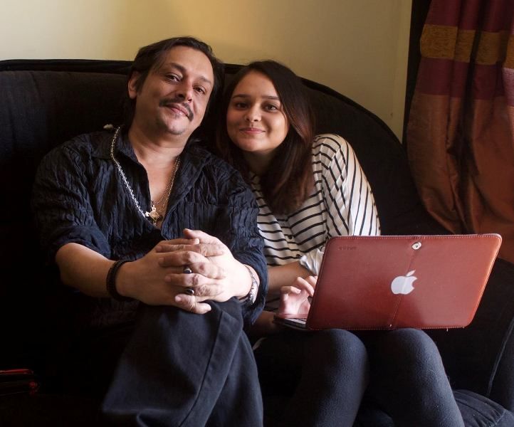 Amitabh Dayal with his daughter