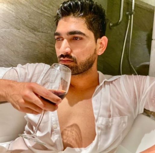 Anil Rathod enjoying wine