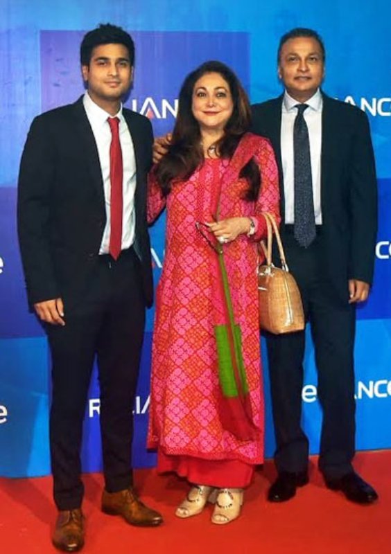 Anmol Ambani with his parents
