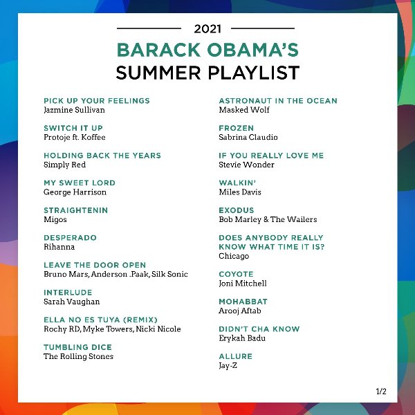 Barack Obama's summer playlist favourites for 2021 featuring Arooj Aftab's song 'Mohabbat'
