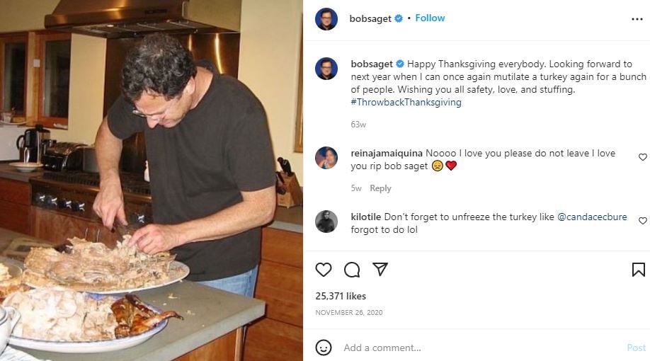 Bob Saget's Instagram post