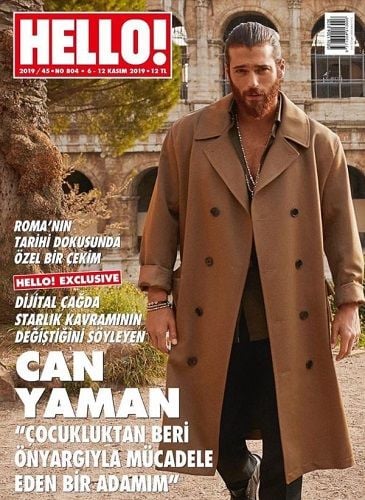 Can Yaman featured on the cover of Hello magazine