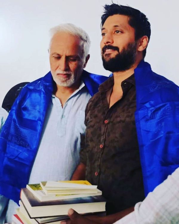 Chetan Kumar with his father