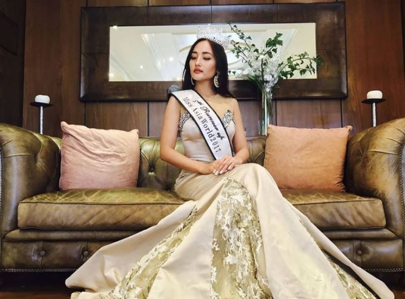 चुम दरांग को मिस एशिया वर्ल्ड 2017 का ताज पहनाया गया