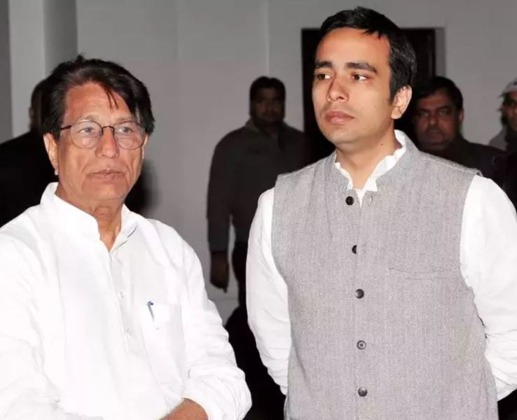 Jayant Chaudhary with his father