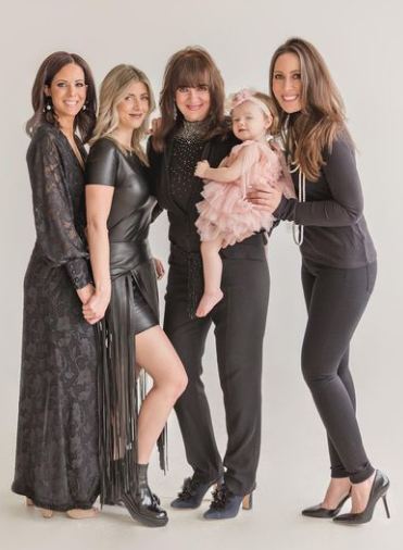 Kelly Rizzo with her mother, sisters and niece