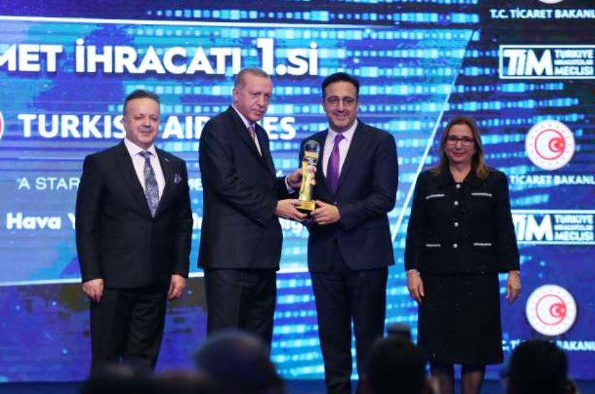 İlker Aycı at Turkey's 500 Largest Service Exporters Award Ceremony in Istanbul, Turkey in 2021