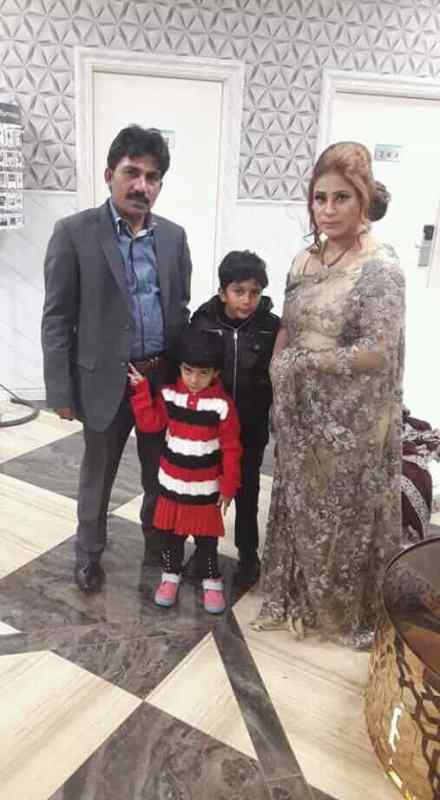 Naseebo Lal with her husband, son, and daughter