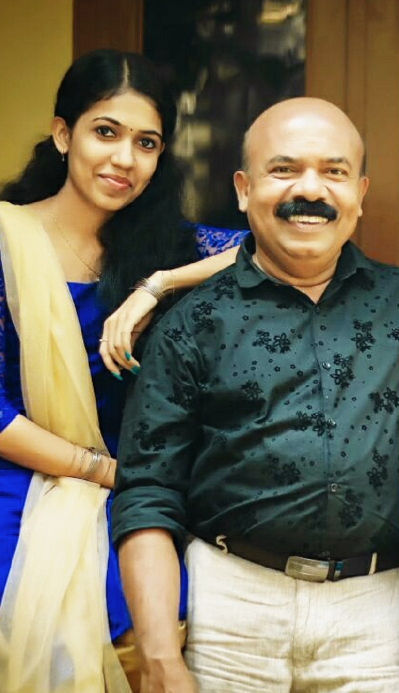 Pradeep Kottayam with his daughter