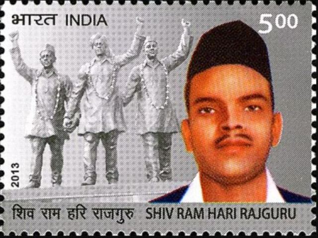 Shivaram Rajguru on a 2013 stamp of India