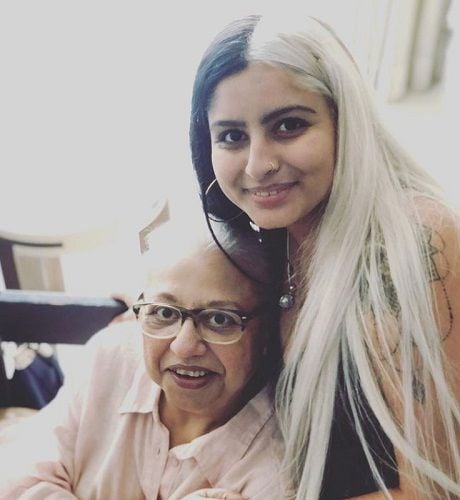 Shakya Akhtar with her grandmother Honey Irani