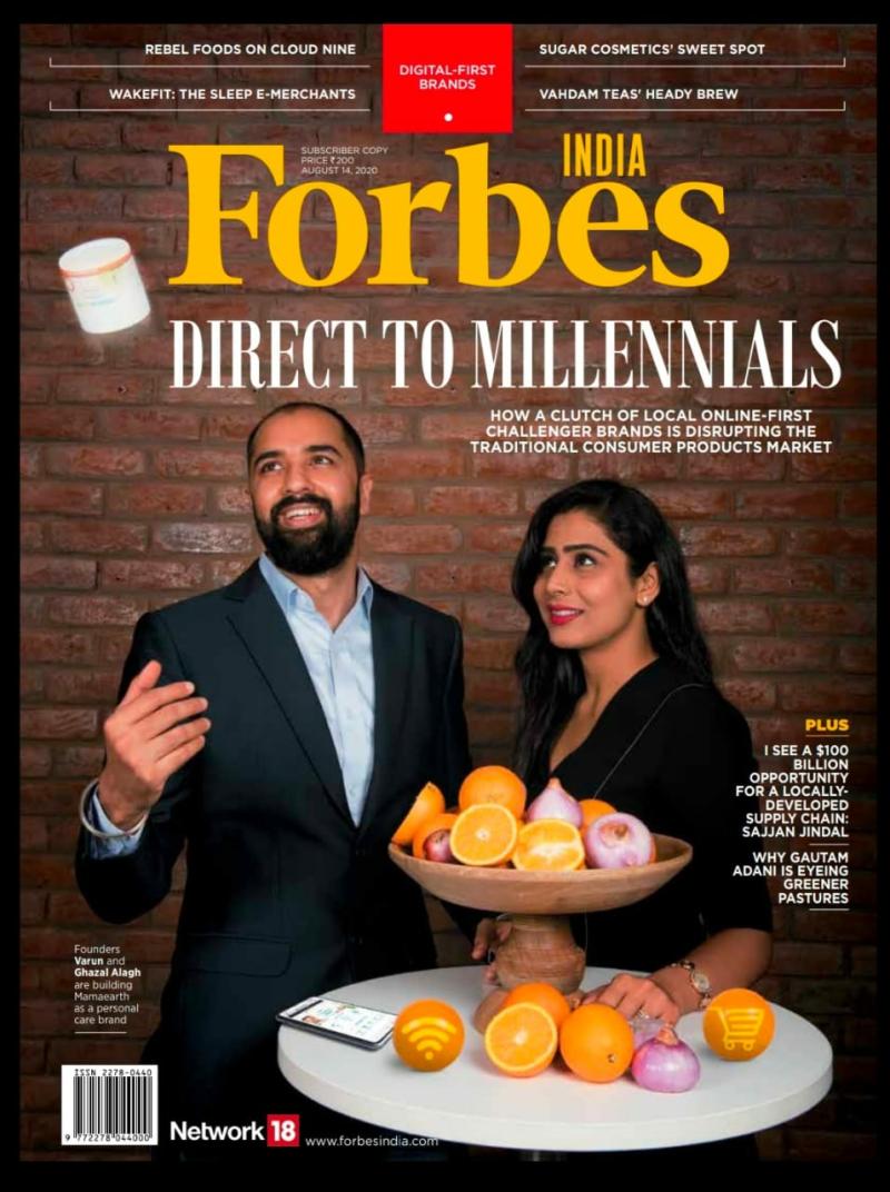 Varun Alagh on the cover of the Forbes magazine