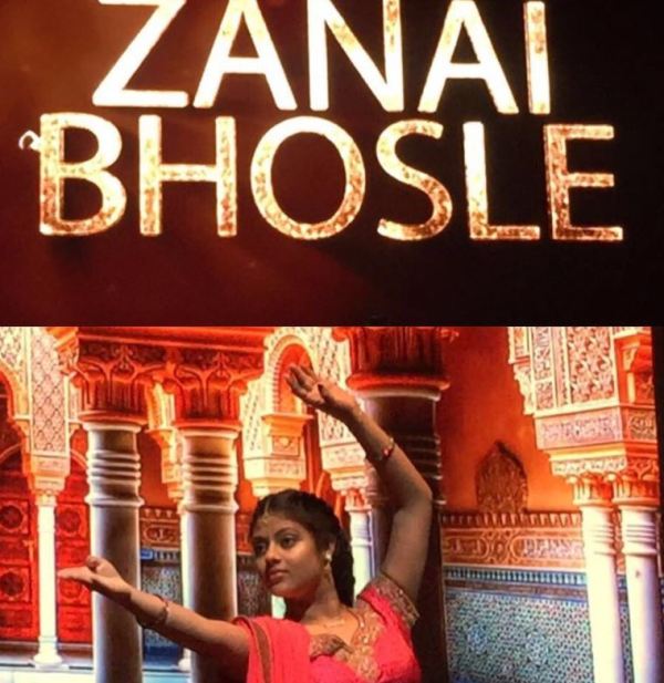 Zanai Bhosle while performing a dance show
