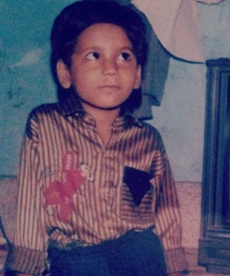 A childhood picture of Manuraj Singh Rajput