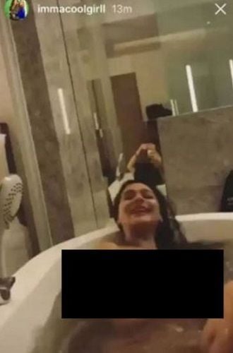 A snnipet from Sara Khan's nude video
