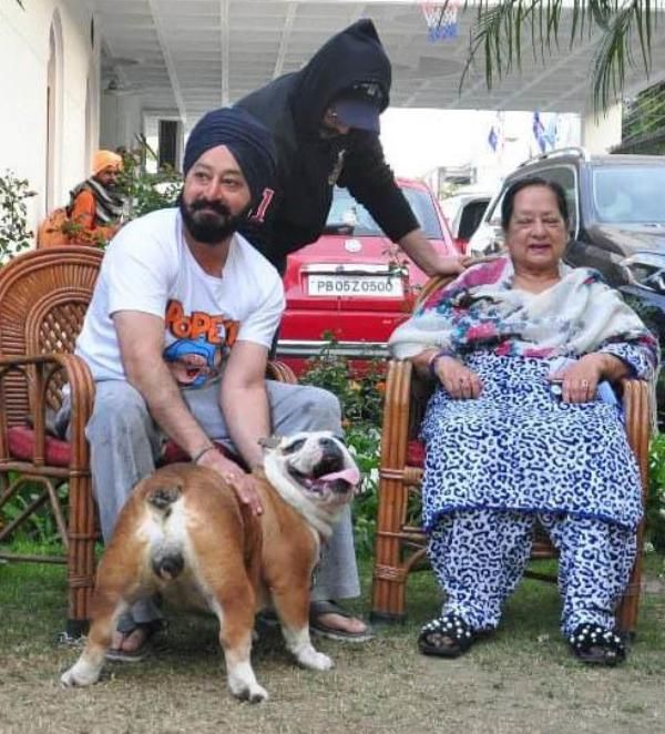 Ajitpal Singh Kohli with his pet dog