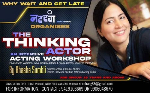 Bhasha Sumbli's acting workshop poster