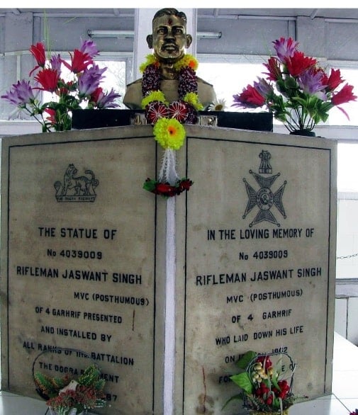 Bust of Jaswant Singh Rawat which was presented to the Indian Army by the Chinese commanders