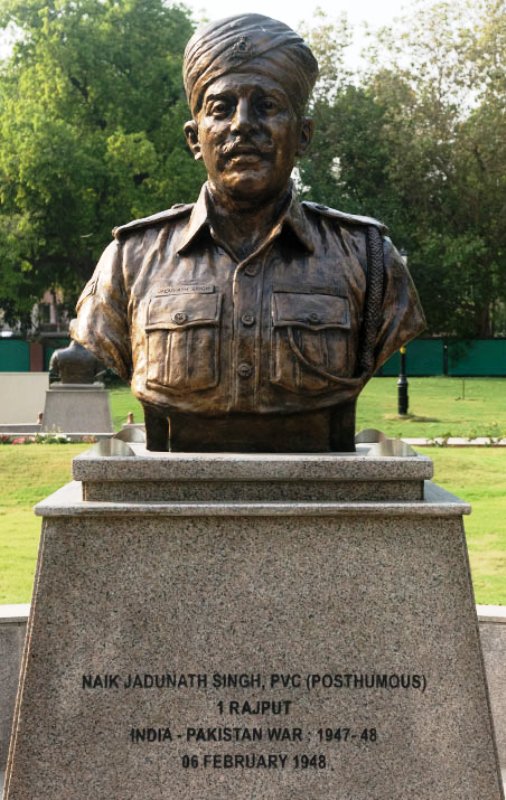 Bust of Naik Jadunath Singh Rathore
