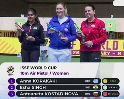 Esha Singh in the ISSF World Cup, Cairo