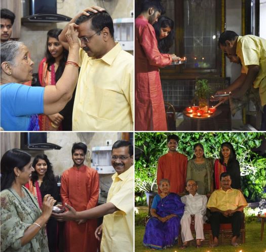 Harshita Kejriwal with her parents, brother and grandparents
