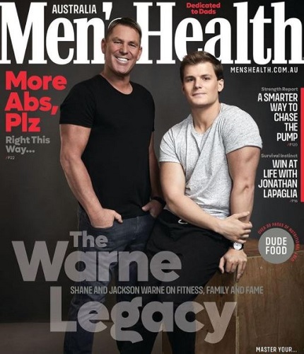 Jackson Warne featured on the cover of Men's Health magazine