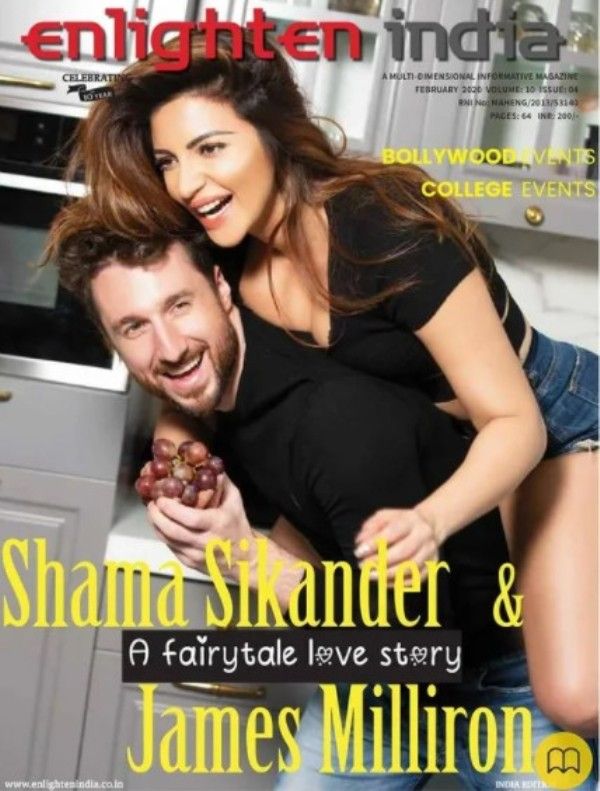 James Milliron and wife Shama on a magazine cover