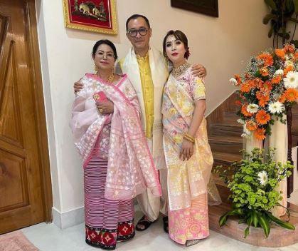 N. Biren Singh's wife, daughter and son-in-law