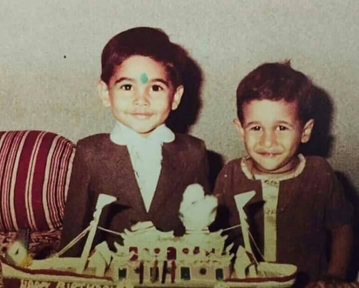 Nitesh Narayan Rane's childhood photo with his brother