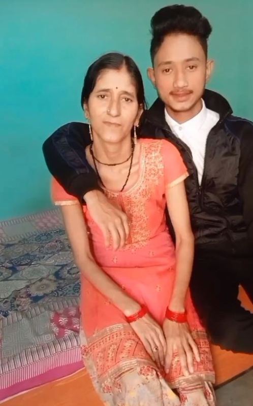 Pradeep Mehra with his mother