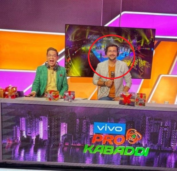 RJ Abhimanyu anchoring during Vivo Pro Kabaddi